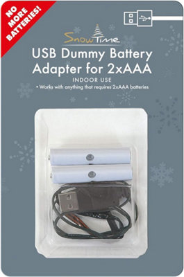 Snowtime 2x AAA Battery Eliminator USB Power Converter