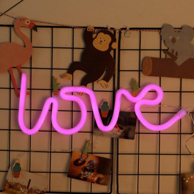 Snowtime 30cm Love Rope LED Light Silhouette in Pink Price Comparisons | Compare The Build
