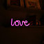 Snowtime 30cm Love Rope LED Light Silhouette in Pink