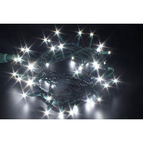 Snowtime 360 Multi-Function String LED Lights in Ice White - 25m Lit Length