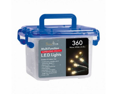 Snowtime 360 Multi-Function String LED Lights in Warm White - 25m Lit Length Price Comparisons | Compare The Build