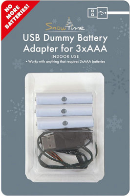 Snowtime 3x AAA Battery Eliminator USB Power Converter