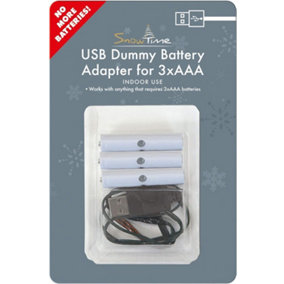 Snowtime 3x AAA Battery Eliminator USB Power Converter