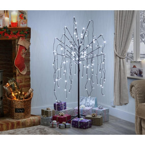 Snowtime 4ft / 1.2m Weeping Willow Warm White LED Tree Indoor / Outdoor