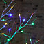 Snowtime 4ft / 120cm Light Up Birch Tree with Multicolour LEDs Indoor / Outdoor