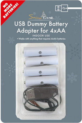 Battery Eliminator, Trasformatore per decorazioni a batteria 3 x AAA, timer 8-16, uso interno