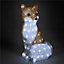 Snowtime 54cm Acrylic Fox With 100 Ice White LEDs