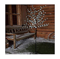 Snowtime 5ft / 150cm Cherry Blossom Twig Tree in Ice White Indoor / Outdoor