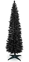 Snowtime 5ft / 150cm Pencil Pine Artificial Christmas Tree in Black