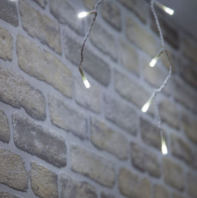 Snowtime 600 Ice White LED Icicle Lights Multi-Function With Timer