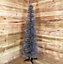 Snowtime  6ft / 180cm Wrapped Pencil Pine Grey Christmas Tree 321 Tips
