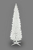 Snowtime 7ft / 210cm White Pencil Slim Artificial Christmas Tree