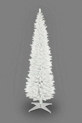 Snowtime 7ft / 210cm White Pencil Slim Artificial Christmas Tree Price Comparisons | Compare The Build