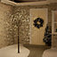 Snowtime 8ft / 2.4m Weeping Willow Ice White LED Tree Indoor / Outdoor