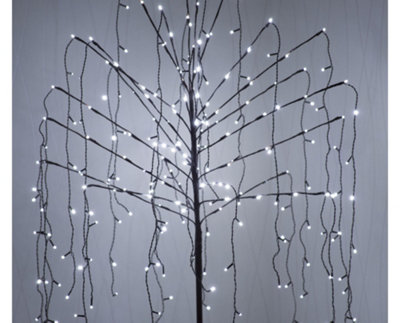 Snowtime 8ft / 2.4m Weeping Willow Ice White LED Tree Indoor / Outdoor - 3