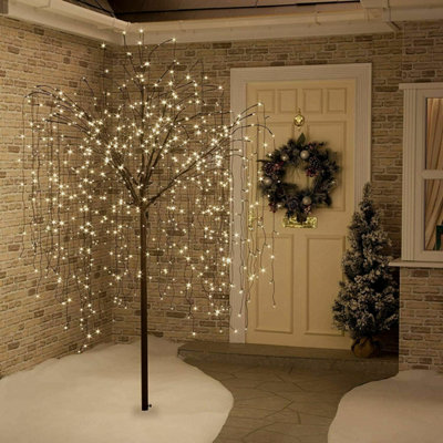 Snowtime 8ft / 2.4m Weeping Willow Warm White LED Tree Indoor / Outdoor Price Comparisons | Compare The Build