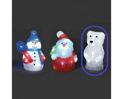 Snowtime Acrylic LED Christmas Figure - Polar Bear 17cm