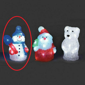 Snowtime Acrylic LED Christmas Figure - Snowman 17cm