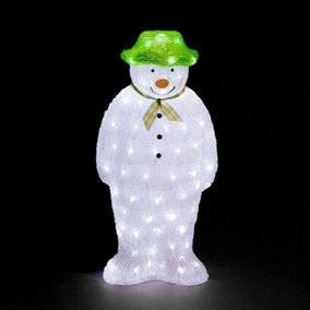 Snowtime Acrylic Snowman Christmas Light Decoration 100 Ice White LED