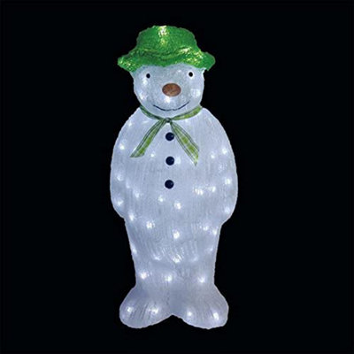 Snowtime Acrylic Snowman Christmas Light Decoration 100 Ice White LED - 3