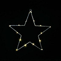 Snowtime Christmas Silhouette Light Star 30cm Battery Operated Warm White
