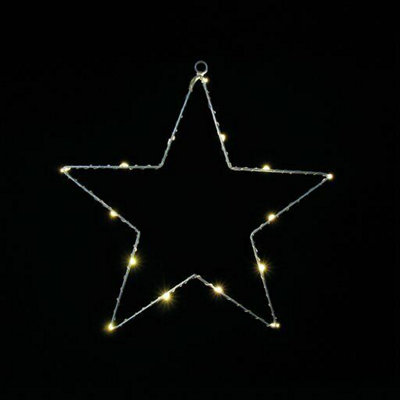 Snowtime Christmas Silhouette Light Star 30cm Battery Operated Warm ...