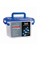 SnowTime CL09699 360 Blue LED Cluster Multi-Function Christmas Lights With Timer