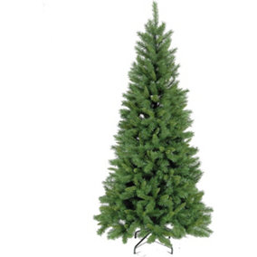 Snowtime Duchess Spruce Slim Green Christmas Tree Bushy Branches - 7ft