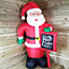 Snowtime Indoor Outdoor LED 180cm Inflatable Santa With Merry Christmas Sign