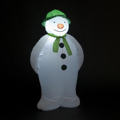Snowtime Inflatable Indoor or Outdoor Christmas Snowman With LED Lights ...