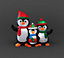 Snowtime Inflatable Penguin Family 1.5m w/12 LEDs