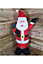 Snowtime Inflatable Santa with Raised Left Arm and Gift Bag