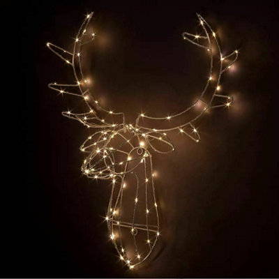 Light up deer head deals wall art