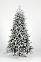 SnowTime Lake Forest 7ft Artificial Snowy Christmas Tree