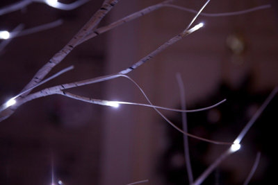Snowtime Pre-Lit LED Birch Tree Snow Flocked Christmas Lights Indoor/Outdoor Ice White 1.8m