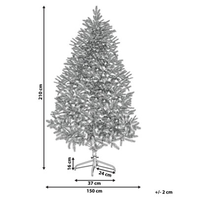 Snowy Christmas Tree 210 cm White BASSIE