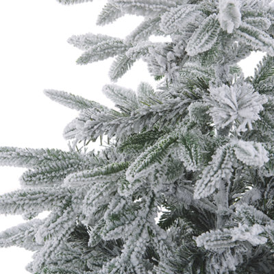 Snowy Christmas Tree 210 cm White BASSIE
