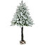 Snowy Green 6ft Half Parasol Artificial Christmas Tree
