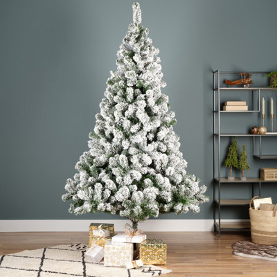 Snowy Imperial Pine Artificial Christmas Tree 2.1M 770 Soft Tip Hinged ...