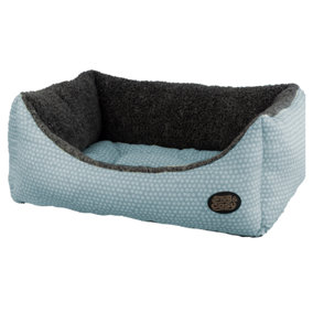 SNUG AND COSY LIGHT BLUE POLKA DOT RECTANGLE BED