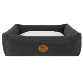 SNUG AND COSY LUSH CHARCOAL RECTANGLE BED