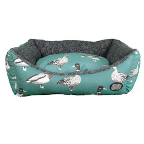 SNUG AND COSY TEAL DUCK RECTANGLE BED