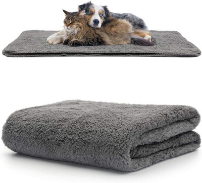 Snug Rug Pet Blankets - Cat & Dog Sherpa Fleece Blanket - Medium 120 x 88cm, Slate Grey