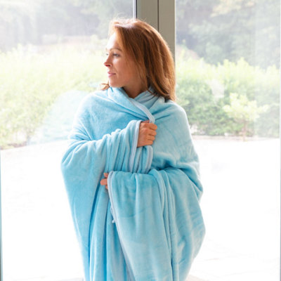 Snug-Rug Premium Blanket Luxury Sherpa Fleece Sofa TV Throw Large ...