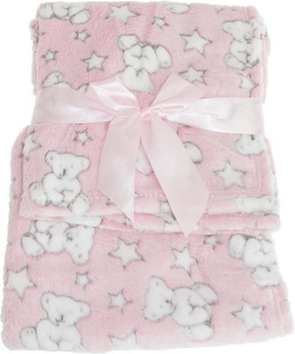 Baby Blanket Pink Stars Gift Set main image 0