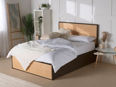 Snuggle Beds Raphael Rattan Ottoman Storage Bed - Black - Double