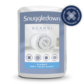 Snuggledown Classic Hollowfibre Double Duvet 4.5 Tog Lightweight Cool Summer Quilt Soft Touch Cover Machine Washable