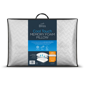 Snuggledown Cool Memory Foam Pillow 1 Pack Firm Support Side Sleeper Orthopaedic Zipped Cover 64x38cm