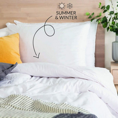 Snuggledown Duck Feather & Down King Duvet 10.5 Tog All Year Premium Quilt Summer & Winter Soft Cotton Cover Machine Washable