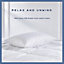 Snuggledown Goose Feather & Down Pillow 1 Pack Medium Support Back Sleeper 100% Cotton Cover Hypoallergenic 48x74cm